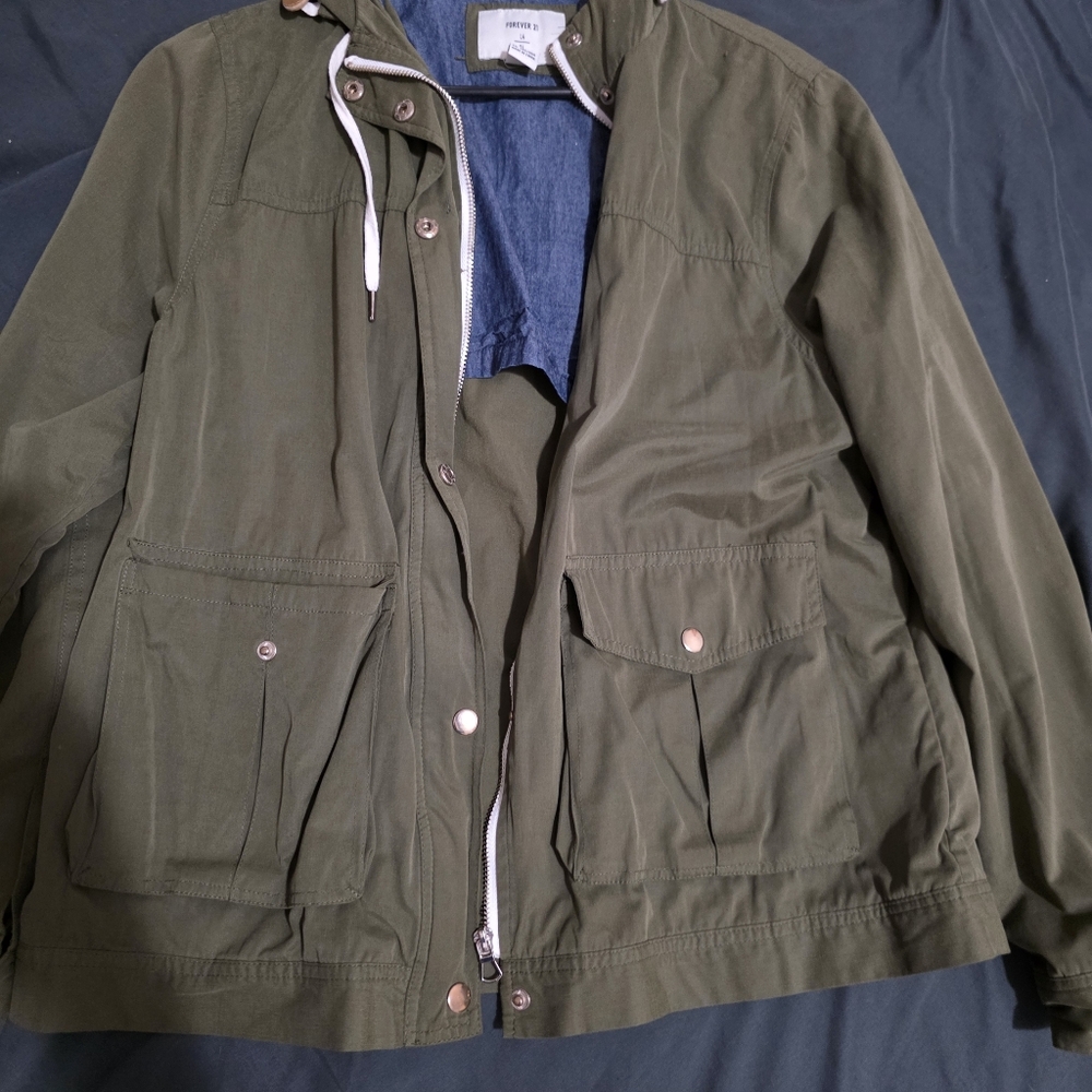 Forever 21 Olive Green Military Jacket